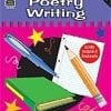 A book cover with writing tools and books