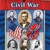 A book cover with pictures of civil war.