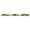 A colorful border of paper with the shapes and colors.