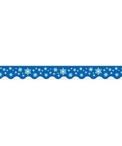 A blue and white border with stars on it.