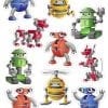 A bunch of different robots that are in the picture