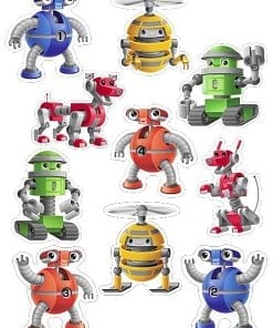 A bunch of different robots that are in the picture