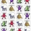 Grid of small colorful robot icons