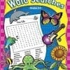 A book cover with a picture of sea life and a word search.