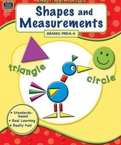 A book cover with shapes and measurements