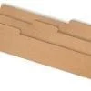 Corrugated brown file divider with three tabs